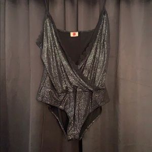 Black Glitter Bodysuit